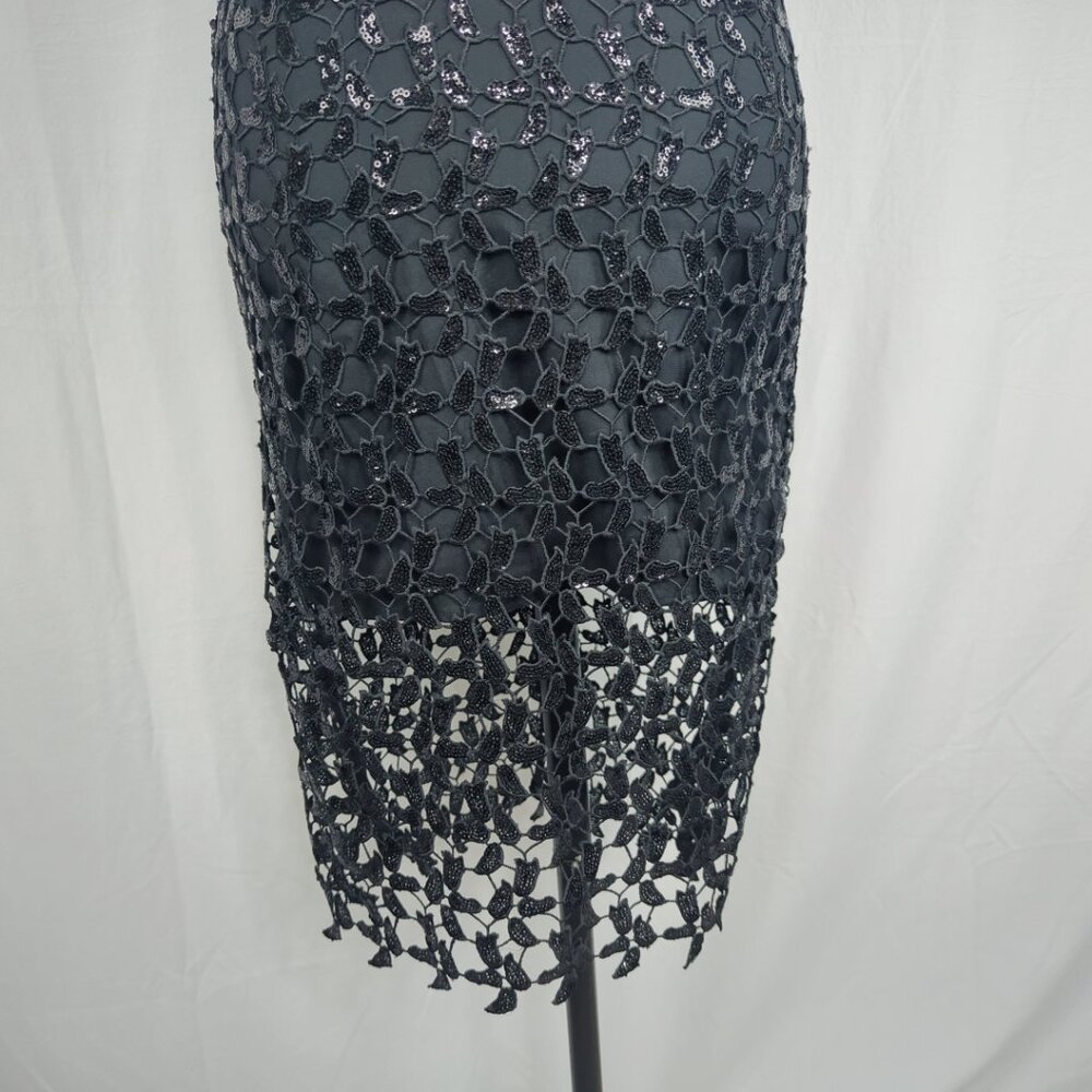 Bardot Black Lace Dress X Small Midi Formal Halter - Picture 5 of 11